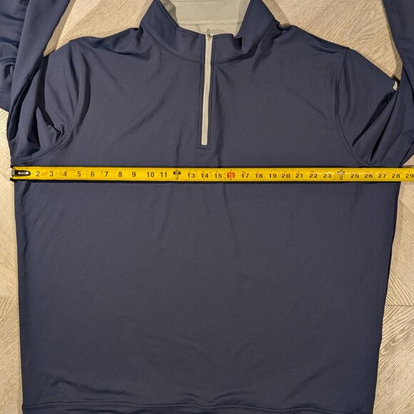 Peter Millar Crown Sport Performance Shirt Men's Size 3XL Navy Blue 1/4 Zip - Picture 5 of 11